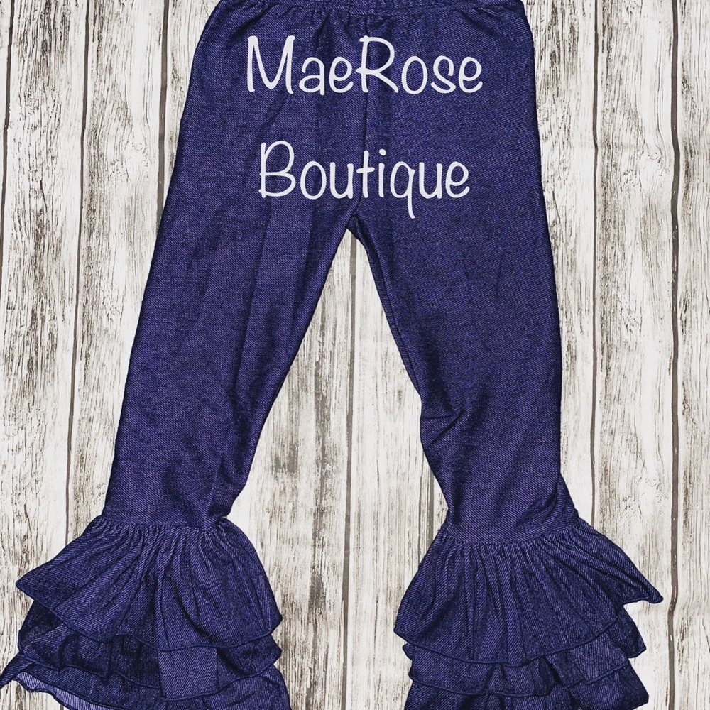 Boutique little girls ruffle leggings
